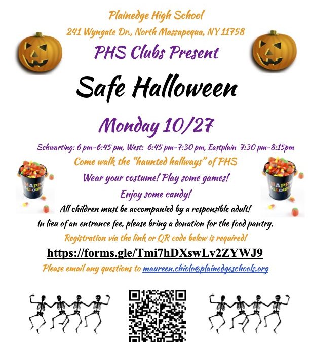 PHS Clubs Present: Safe Halloween!